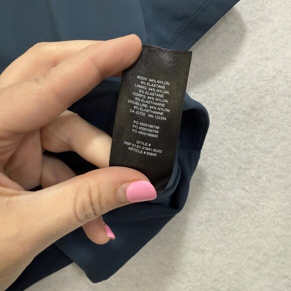 Babaton Shirt Womens Extra Small Blue Short Sleeve Crewneck Stretch Crop Top - Picture 4 of 8